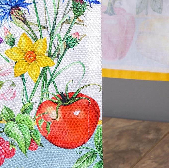 Maison d' Hermine Table Runner 100% Cotton Single Layer Table Runners 72 inches Long Decorative for Home Kitchen Dining Party Baby Shower Wedding Bridal Shower Spring Summer (Giverny, 14.50" x 72")