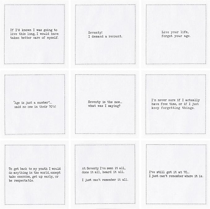 Five Star Napkins 70th Birthday Quotes White Cotton Cocktail Napkins, Beverage Napkins, Bar Napkins, Cloth Napkins, Party Napkins, Events, Holidays, Weddings, Birthdays, Disposable, 4.5" x 4.5"- (50x)