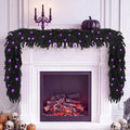 doiown pre-lit 6ft black norfolk pine halloween garland, main product view