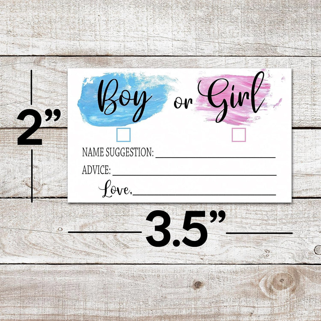 Yuansail Gender Reveal Game - Girl or Boy Cast Your Vote Cards - Baby Shower Gender Voting Card - Pack of 50（baby02）