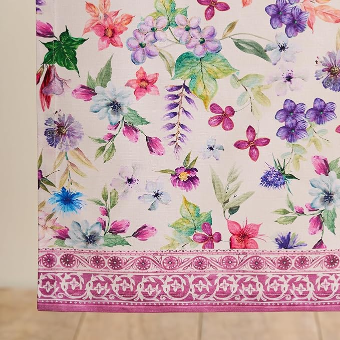 Maison d' Hermine Table Runner 100% Cotton Single Layer Table Runners 72 inches Long Decorative for Home Kitchen Dining Party Baby Shower Wedding Bridal Shower Spring Summer (Chardon, 14.50" x 72")