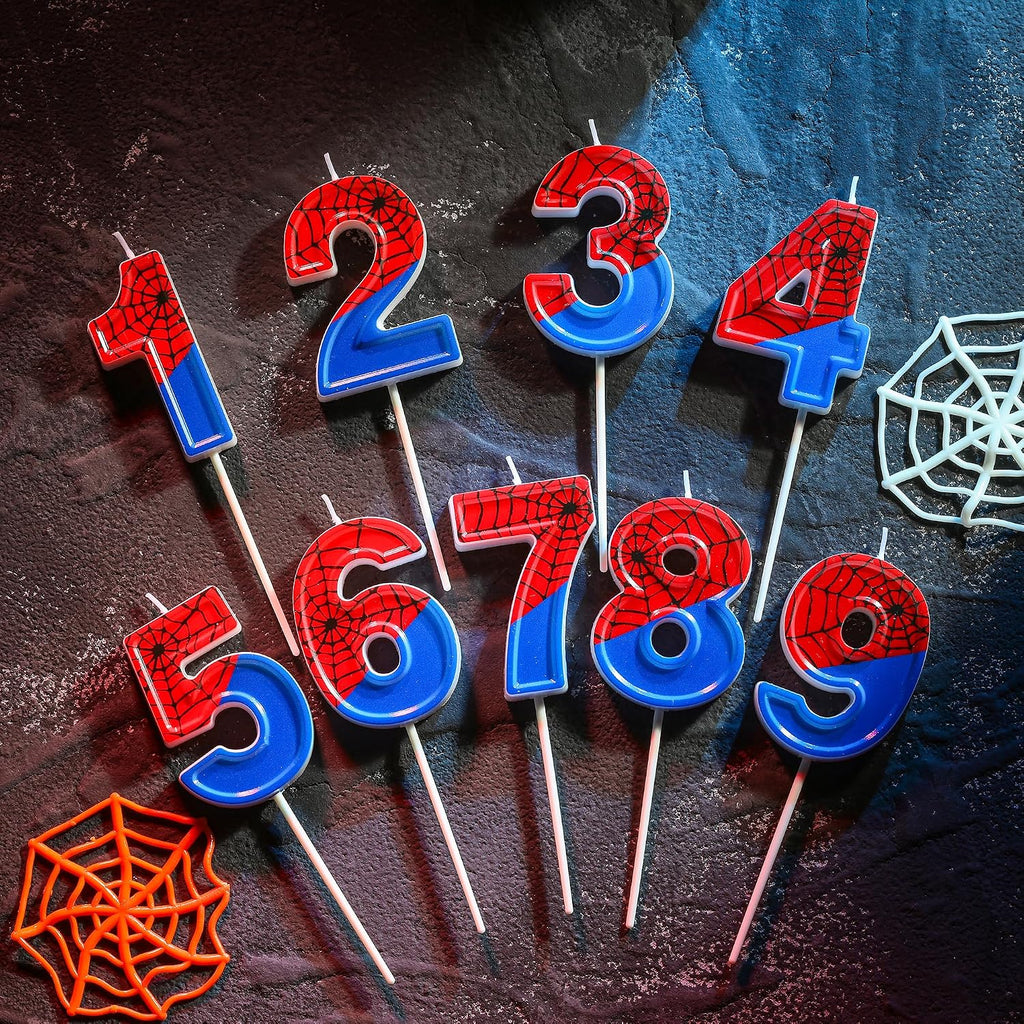 PHD CAKE 2.76 Inch Number 3 Fun Spider Birthday Candles, Spider Number Candles, Cake Number Candles, Party Celebration