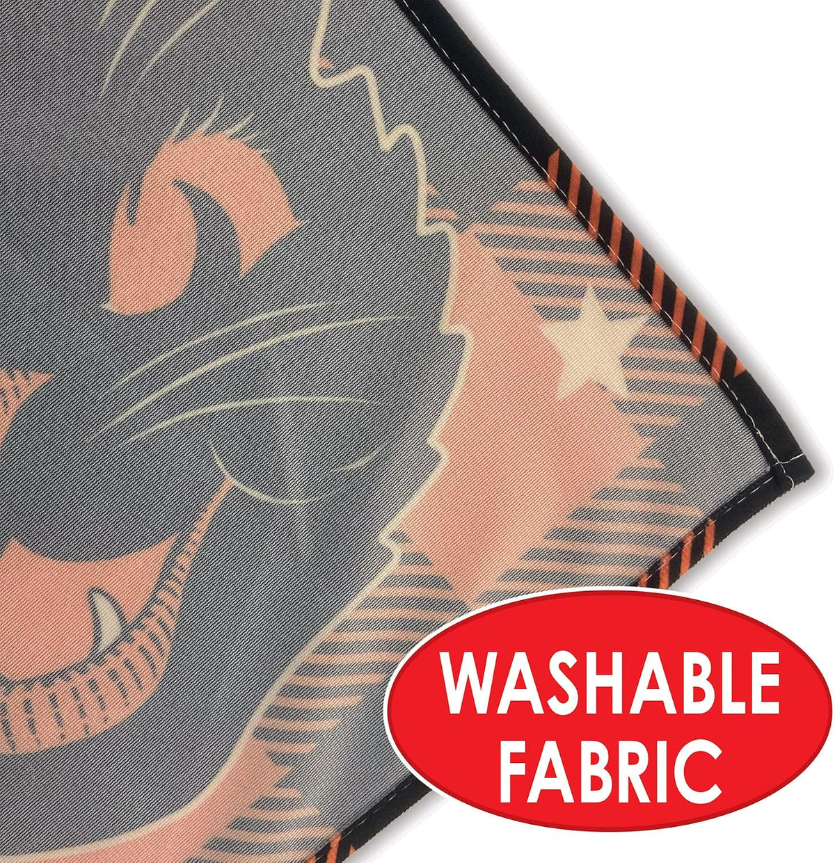 Beistle Fabric Black Cat Vintage Halloween Tablecover, 55” x 90.5” – Polyeste...