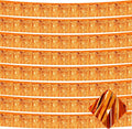 10 Pack 10 Feet Foil Fringe Garland Metallic Tinsel Streamers Banner Wall Hanging Curtain Backdrop for Parade Floats, Bachelorette, Wedding, Birthday, Halloween, Christmas Party Decorations(Orange)