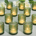 SUPMIND 24 Pcs Votive Candle Holders, Glass Holders Bulk for Table Centerpiece, Tea Lights Candle Holders for Wedding Shower, Party and Home Decor Green