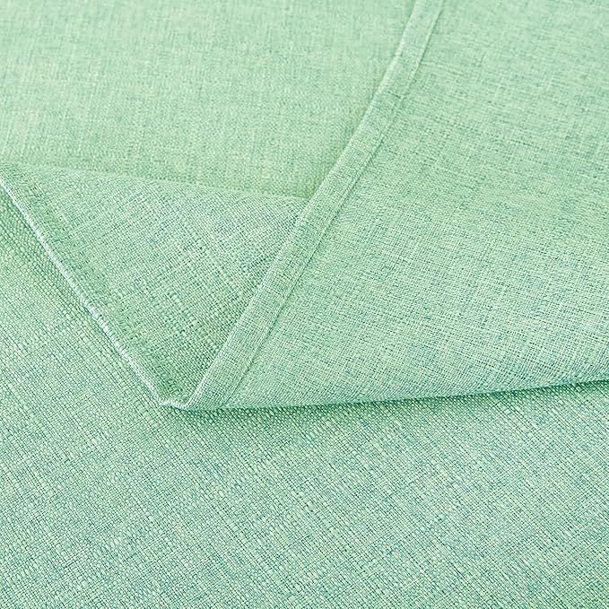 NLMUVW Light Green Round Tablecloth 36 Inch, Small Linen Table Cloth Rustic Farmhouse Table Cover for Kitchen Dining Coffee