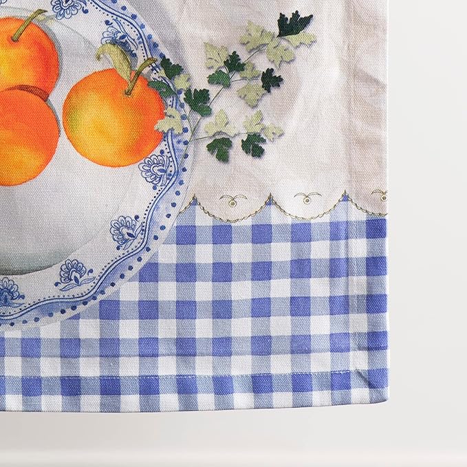 Maison d' Hermine Table Runner 100% Cotton Single Layer Table Runners 72 inches Long Decorative for Home Kitchen Dining Party Baby Shower Wedding Bridal Shower Spring Summer (Gourmand, 14.50" x 72")