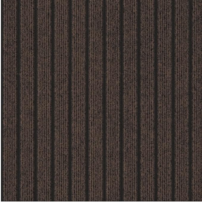 Ottomanson 2'7" x 50' Hallway Runner with Scraper Pile - Extra Durable Non-Slip Rug Mat for Indoor & Outdoor Use - Ideal for Kitchen, Entryway & Garage - High-Traffic Carpet, Brown