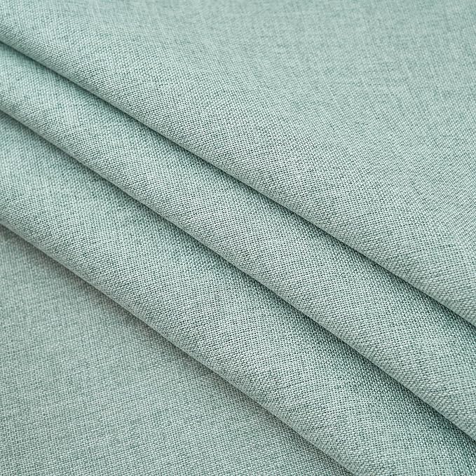 NLMUVW Sage Green Linen Tablecloth Rectangle 8ft, Rustic Textured Table Cloth Water Resistant Farmhouse Table Cover for Kitchen Dining Party Coffee, 54x120 Inch