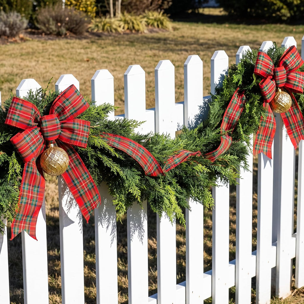 10ft christmas garland real touch cedar garland on a desk or shelf