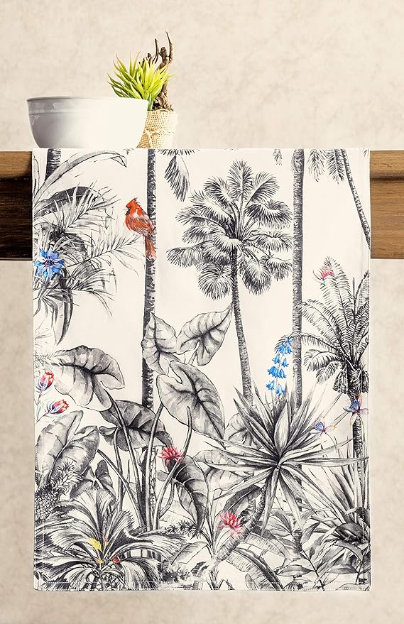 Maison d' Hermine Table Runner 100% Cotton Double Layer Table Runners 72 inches Long for Thanksgiving Christmas Decorations Home Kitchen Dining Party Wedding (Amazonia, 14.5" x 72")
