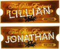 Personalized Round Trip Polar Exp Replica Ticket (2) | 2 Tickets, Customizable name field for each, authentic design, premium gold cardstock