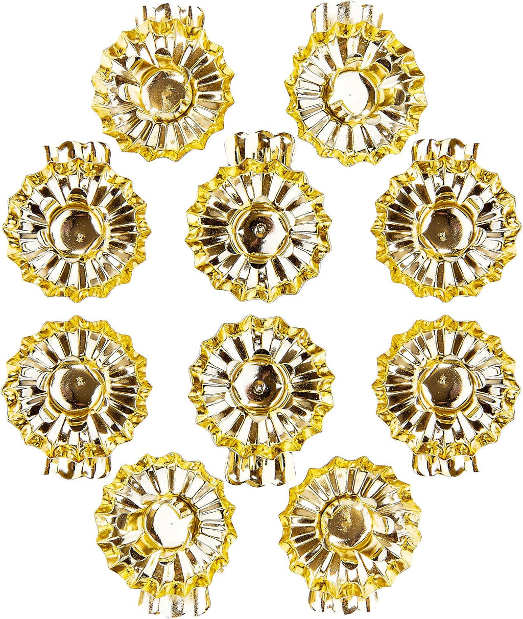 BRUBAKER 20 Pack Tree Candle Holders for Christmas Tree - Gold - Traditional Vintage Candle Holders with Clip