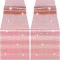 Durony 2 Pack Disco Table Runner 11 x 108 Inch Mirror Rose Gold Glitter Foil With Sparkle Sequin for Bachelorette, 70s, Cowgirl Party Decorations