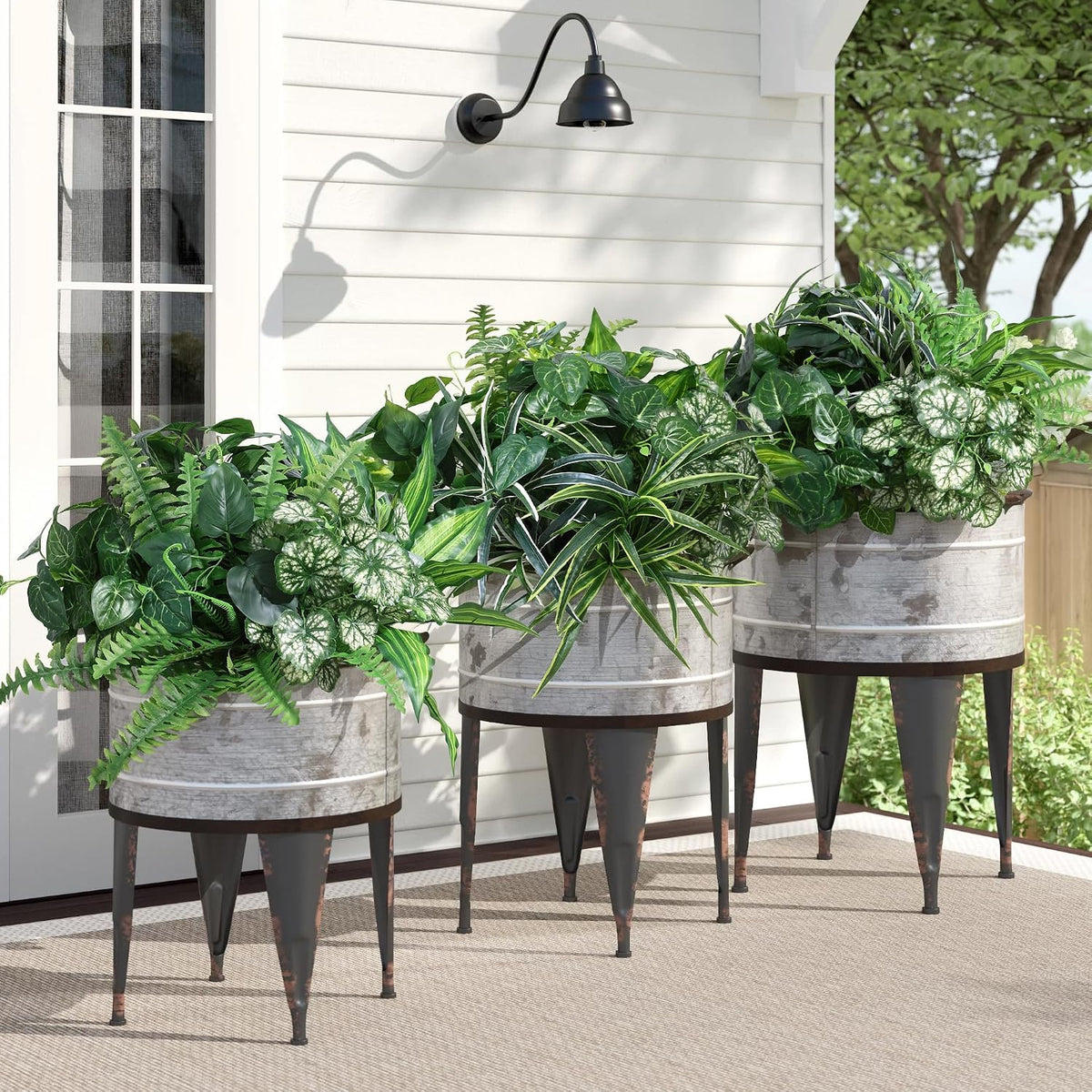 Starttag Artificial Bunches Greenery Plants Fake Plastic Leaves with Stems UV...