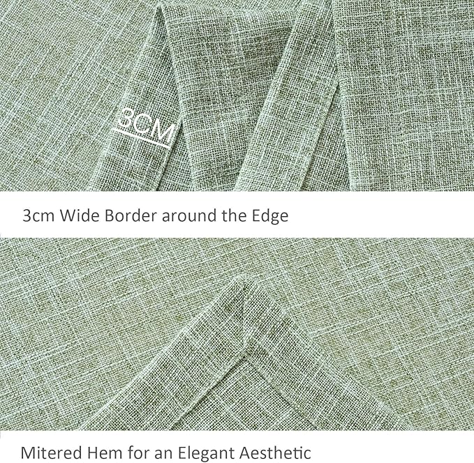 maxmill Flaxy Faux Linen Tablecloth with 2-Tone Slubby Texture Wrinkle Free Anti-Shrink Soft Table Cloth for Kitchen Dining Tabletop for Outdoor and Indoor Use Rectangle 60 x 84 Inch Sage