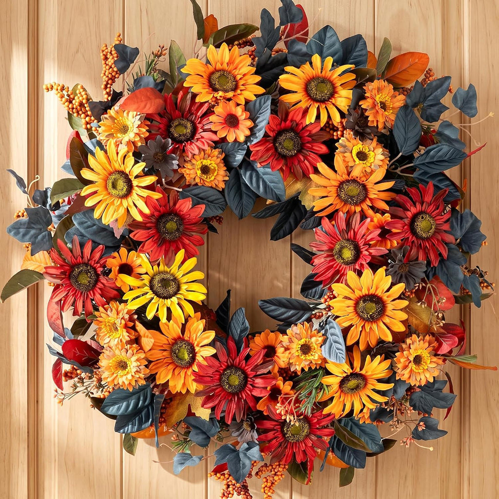 nuptio fall wreath for front door: 26 inch, main product view