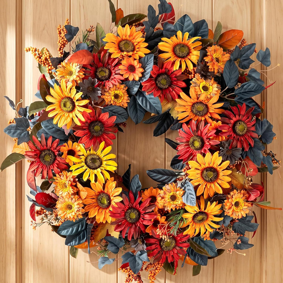 nuptio fall wreath for front door: 26 inch, main product view