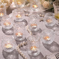 12pcs Assorted Votive Candle Holders for Wedding Centerpiece, Clear Tea Light Candle Holders, Glass Candle Holder for Table Centerpiece, Home and Party Decorations