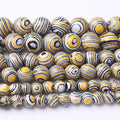 Yellow Peacock Turquoise Stone Beads Gemstone Round Crystal Energy Jade Beads Stone Beads for Jewelry Making DIY Bracelet Necklace Jewelry Making 1 Strand 15.5inch 35PCS 10MM