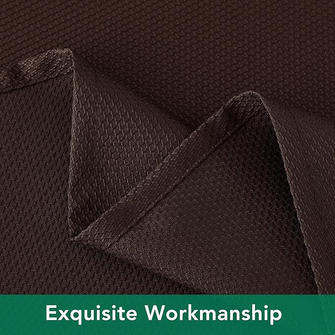 Biscaynebay Textured Fabric Tablecloths 90x156 Inches Rectangular, Brown Water Resistant Tablecloths for Dining, Kitchen, Wedding and Parties etc. Machine Washable