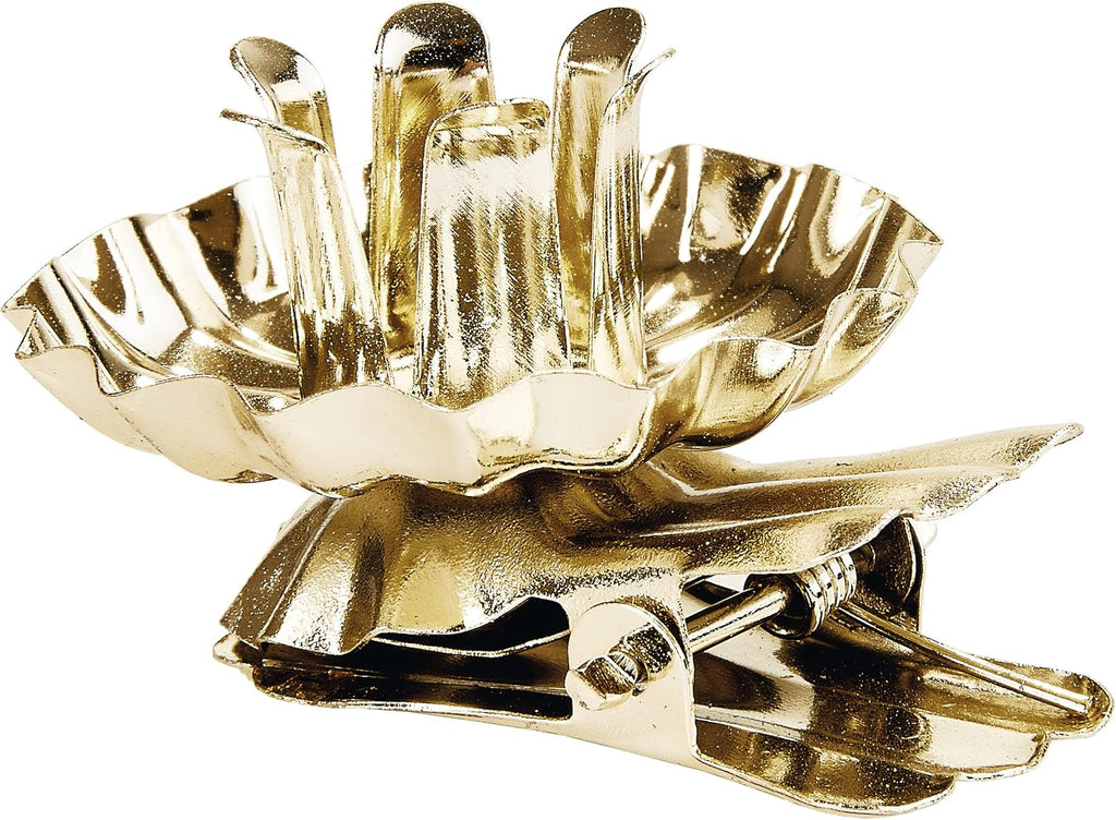 BRUBAKER 20 Pack Tree Candle Holders for Christmas Tree - Gold - Traditional Vintage Candle Holders with Clip