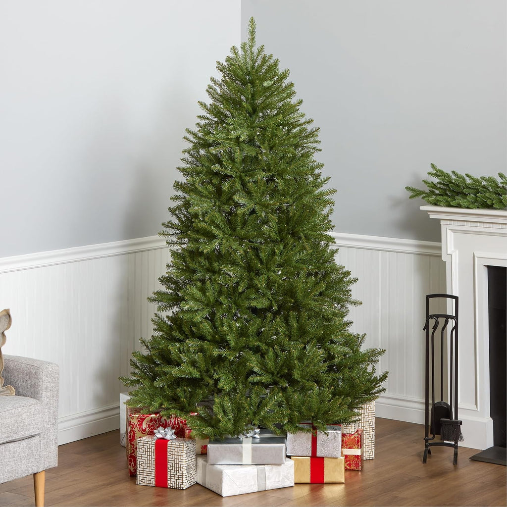 national tree company 6.5ft unlit dunhill fir artificial shown in use