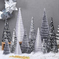 ireer 12 pcs silver gray christmas velvet cone, main product view