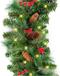 best choice products 9ft pre-lit holiday pre-decorated christmas, main product view