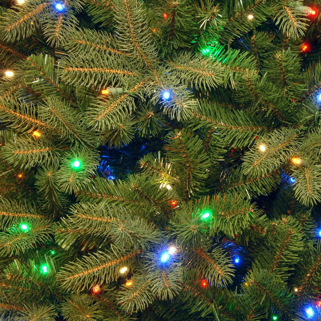 national tree company 7.5ft pre-lit downswept douglas fir, close-up detail