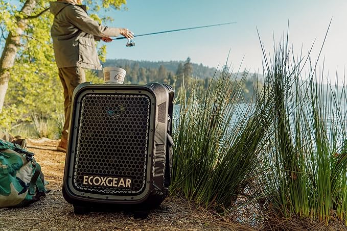 ECOXGEAR: EcoBoulder Ultra – 121dB Loud Rugged Bluetooth 5.1 Speaker, IP67 Waterproof, Drop and dustproof with Party Lights, 50+ Hours runtime, it Even Floats – Black