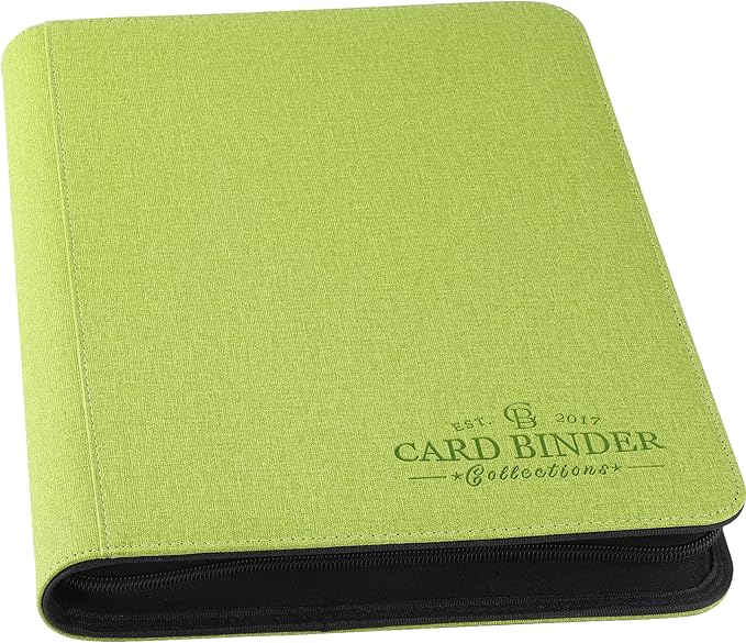 Trading Card Binder, Card Collection Binder Album Folder with 540 Side Loading Pockets, 9 Pocket Trading Card Album Folder for TGC,MTG, Baseball Cards, Yugioh(Green)