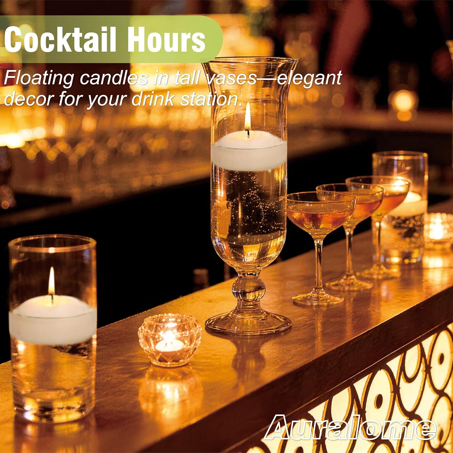 Floating Candles 3-Inch - Large White 12 Pack 8-10 Hour Slow Burn | Unscented Dripless Non Toxic Odorless Real Wax Wedding Centerpieces