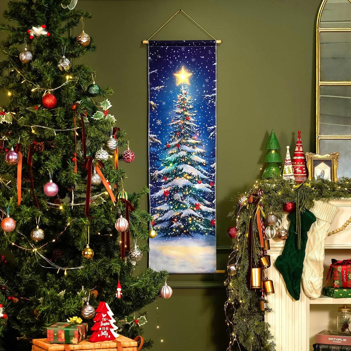 soffee design 16x47 christmas tree canvas, 5 color-changing shown in use