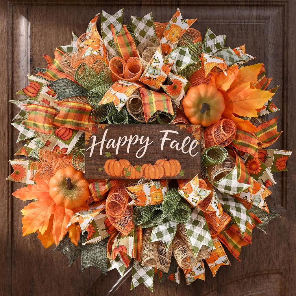 fall decor, fall wreaths for front door, 20", main product view