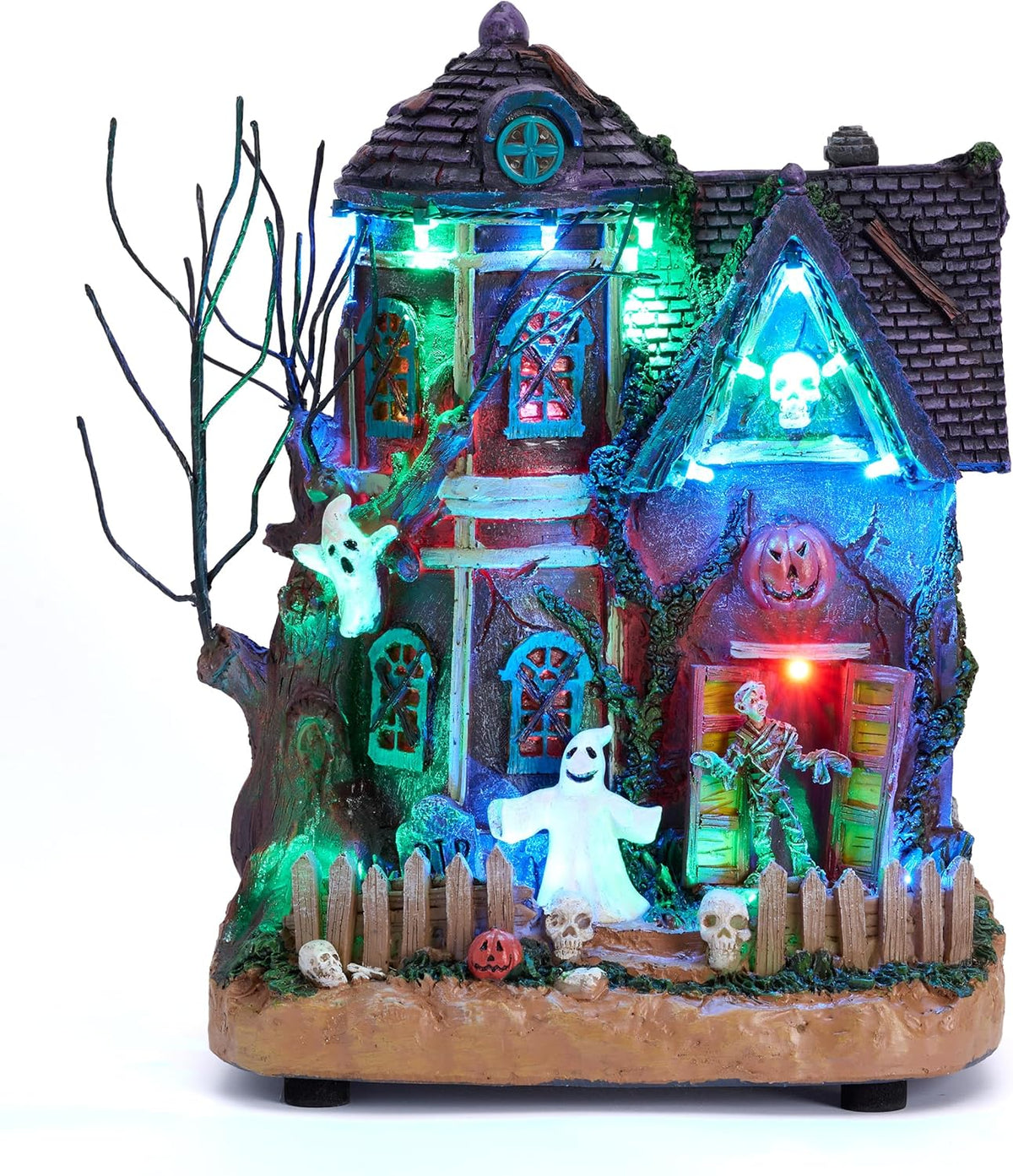 Valery Madelyn Halloween Village for Home Decor, Lighted Halloween Decoration...