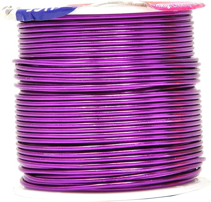 Mandala Crafts 16 Gauge Anodized Aluminum Craft Wire for Jewelry Making – 390 FT Colored Flexible Silver Copper Gold True Blue Purple Pink Wire - Bendable for Bonsai Armature Crafting Sculpting