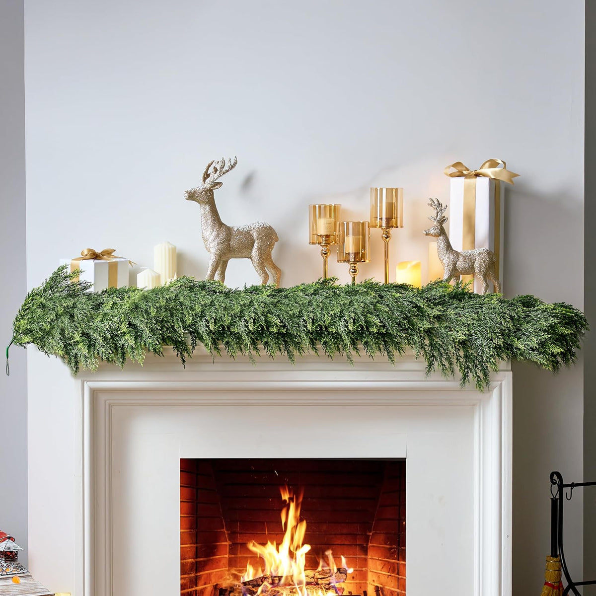 joyin 6 ft cedar christmas garland, realistic pine, view 9