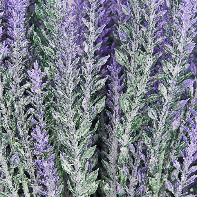 Juvale 12 Bundles Lavender Artificial Flower Stems - 2" D x 3" W x 14" H - Purple - Weather Resistant Artificial Flowers for Outdoors & Wedding Centerpieces & Door Wreaths
