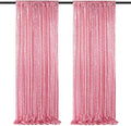 Blush Pink Sequin Backdrop 2 Panels 2FTx8FT Glitter Backdrop Curtain for Baby Shower Wedding Party Decorations