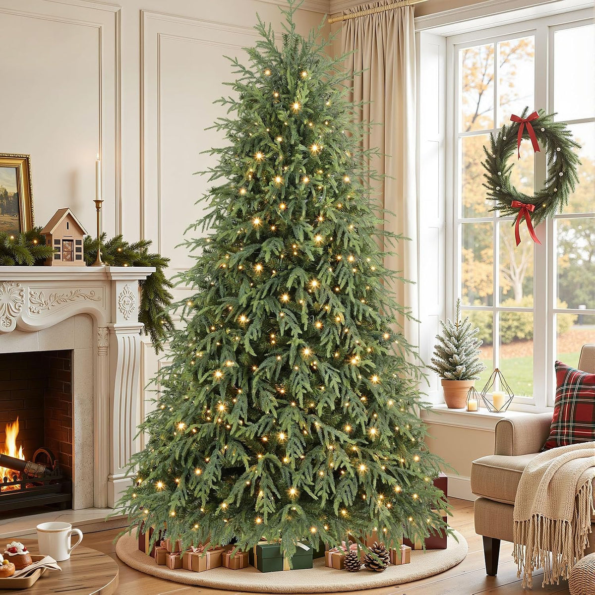 shareconn 7ft prelit artificial norfolk pine christmas tree, package contents