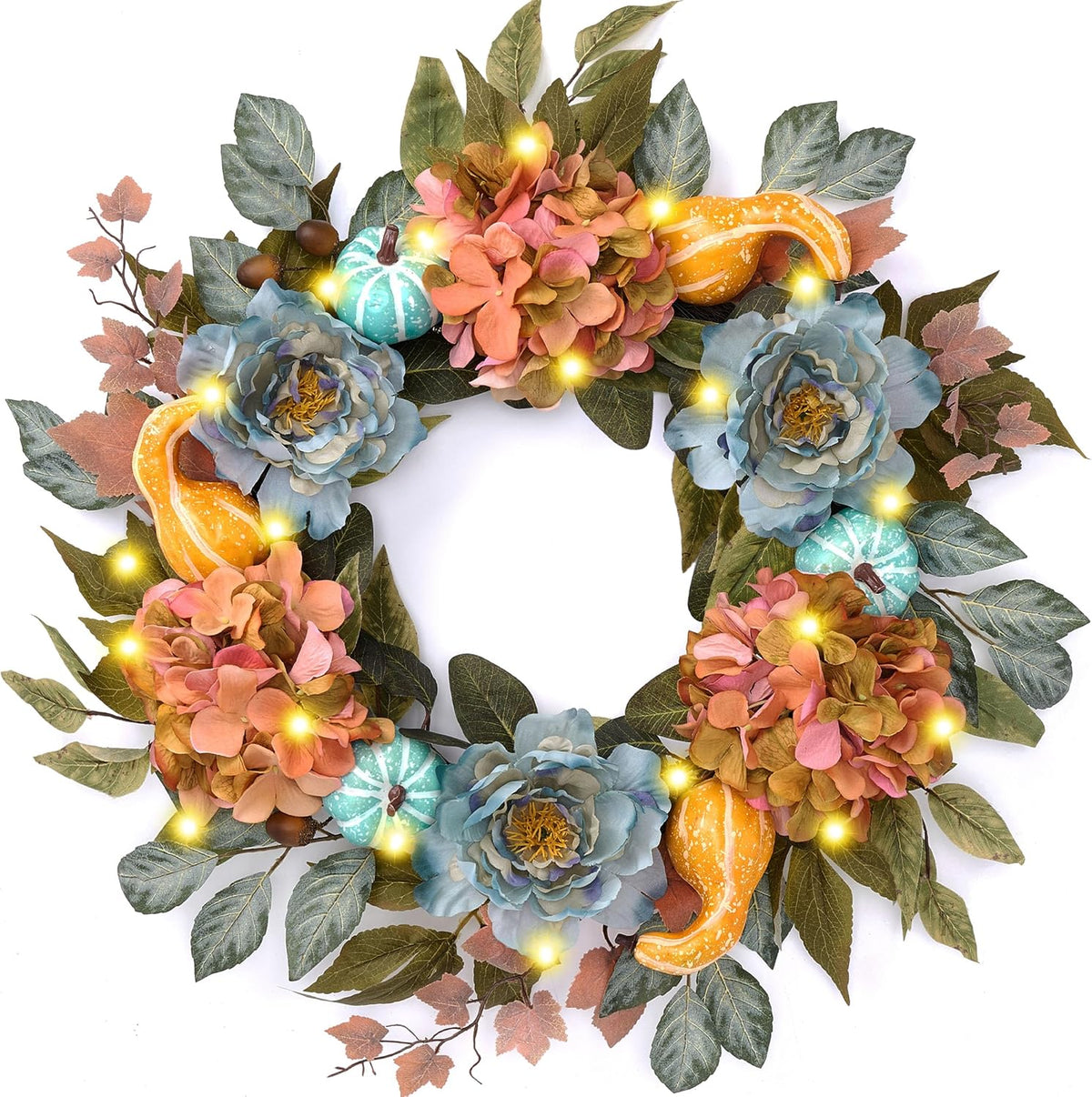 decorbyhannah 24'' fall wreath for front door with, main product view
