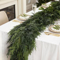 shareconn 9ft artificial real touch christmas cedar garland, main product view