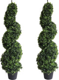 artificial topiary trees 43.3 inch/3.6 ft boxwood spiral, main product view