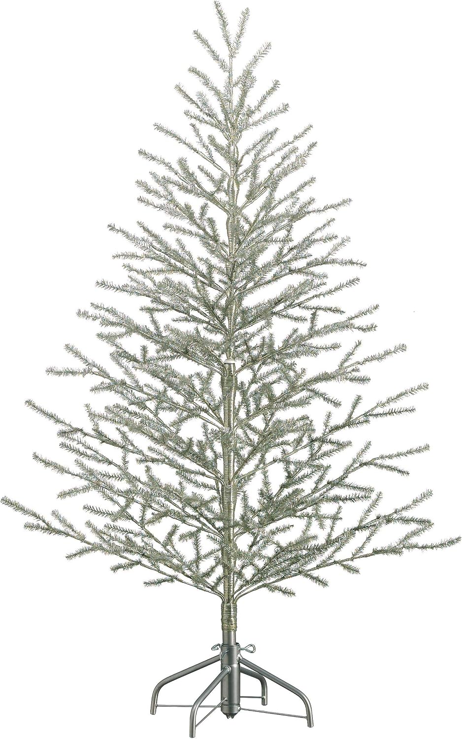 5'hx40 d tinsel tree x368 on metal stand, main product view