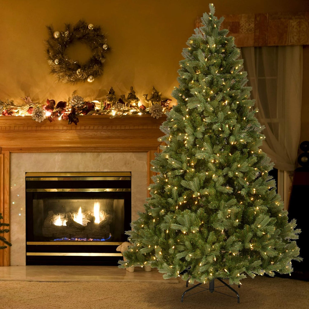 national tree company 7.5ft pre-lit downswept douglas fir shown in use