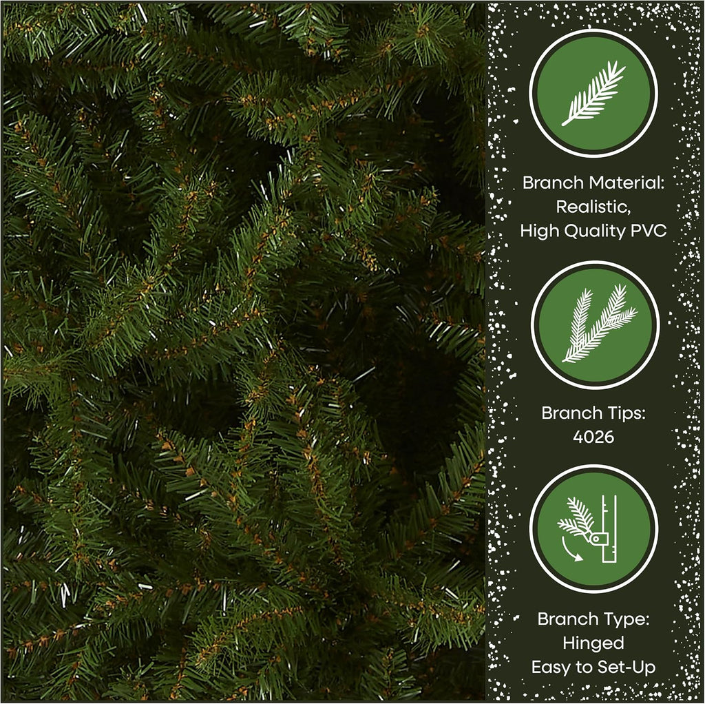 national tree company 9ft unlit dunhill fir full, package contents