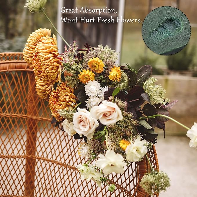 6 Packs Round Floral Foam Blocks，3'' Large Dry Floral Foam for Artificial Flowers,Flower Foam Blocks for Wedding Aisle Flowers Party Decoration
