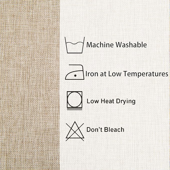Hiasan Faux Linen Square Tablecloth - Wrinkle and Stain Resistant Washable Table Cloth for Kitchen Dining Room Holiday Table Cover for Party Dinner, Beige, 54 x 54 Inch