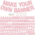 BEISHIDA 116 PCS Glitter Dark Pink DIY Letter Banner Kit Make Your Own Banner，Including 111 Letters and Numbers 3 Rope and 5 Threading Device,Customized for Birthday Graduation Wedding Party Decor